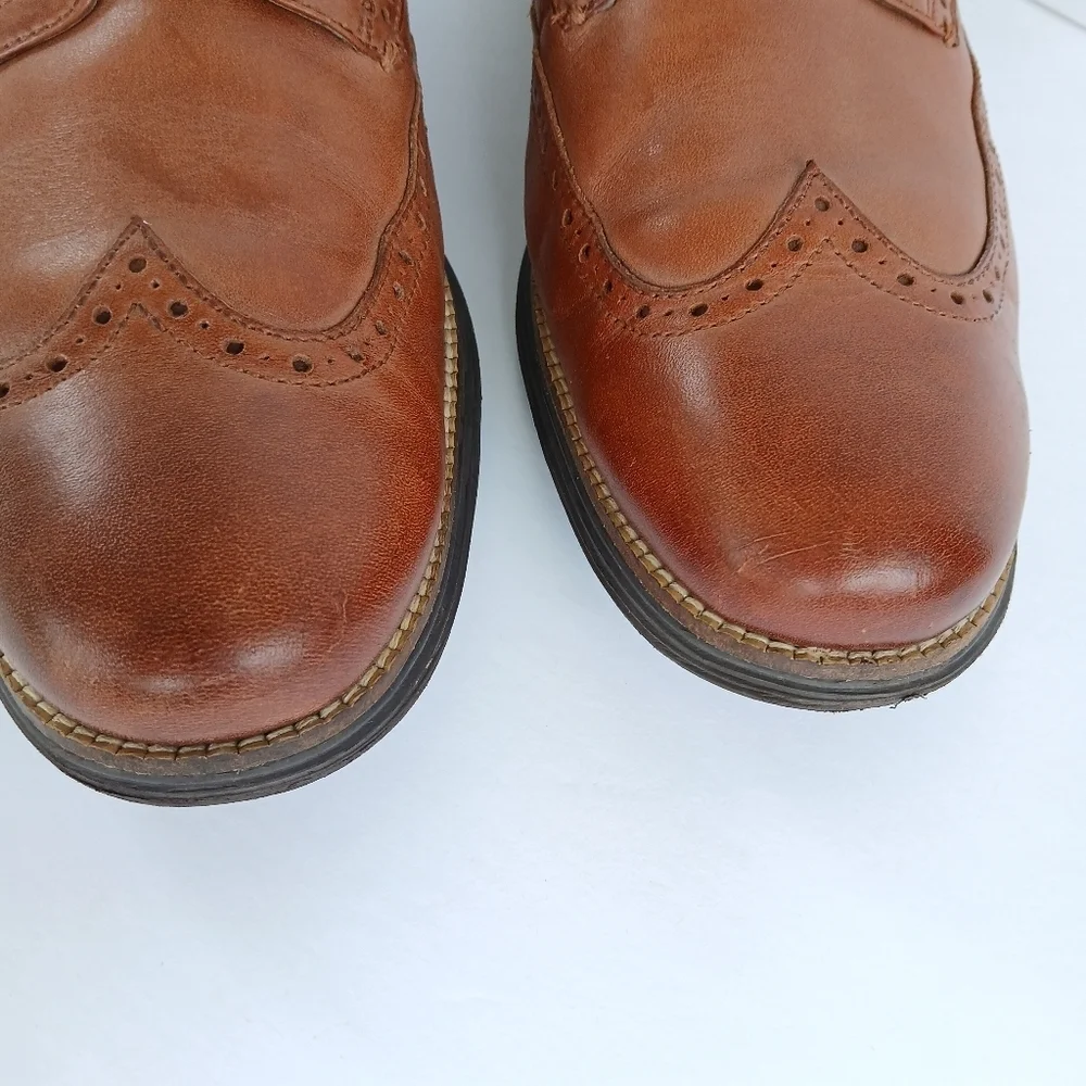 Cole Haan Grand Os Wingtip Brown Leather Oxford